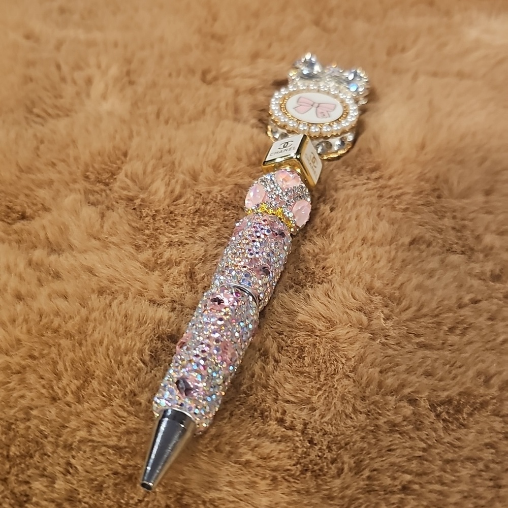 Sparkle Pearl-framed cameo Bow Pen - Picture 5 of 5